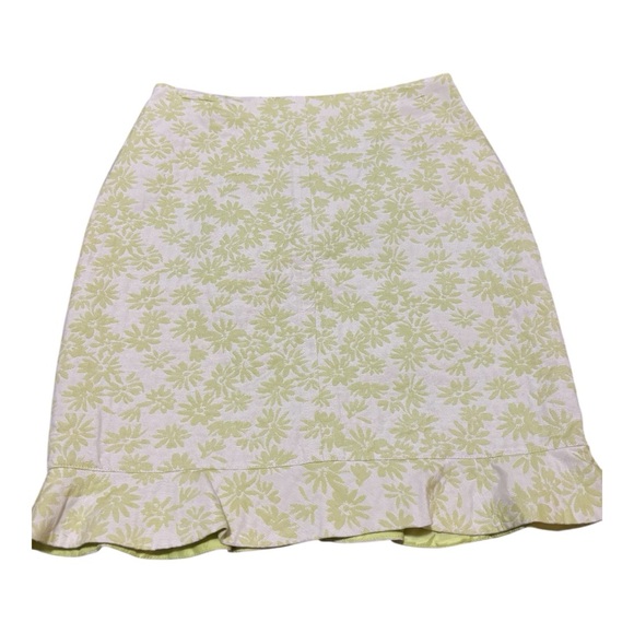 Dalia Women's Size 6 Pastel Green Floral Mini Skirt - Picture 11 of 12